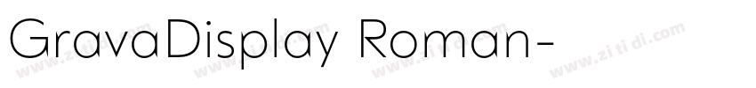 GravaDisplay Roman字体转换